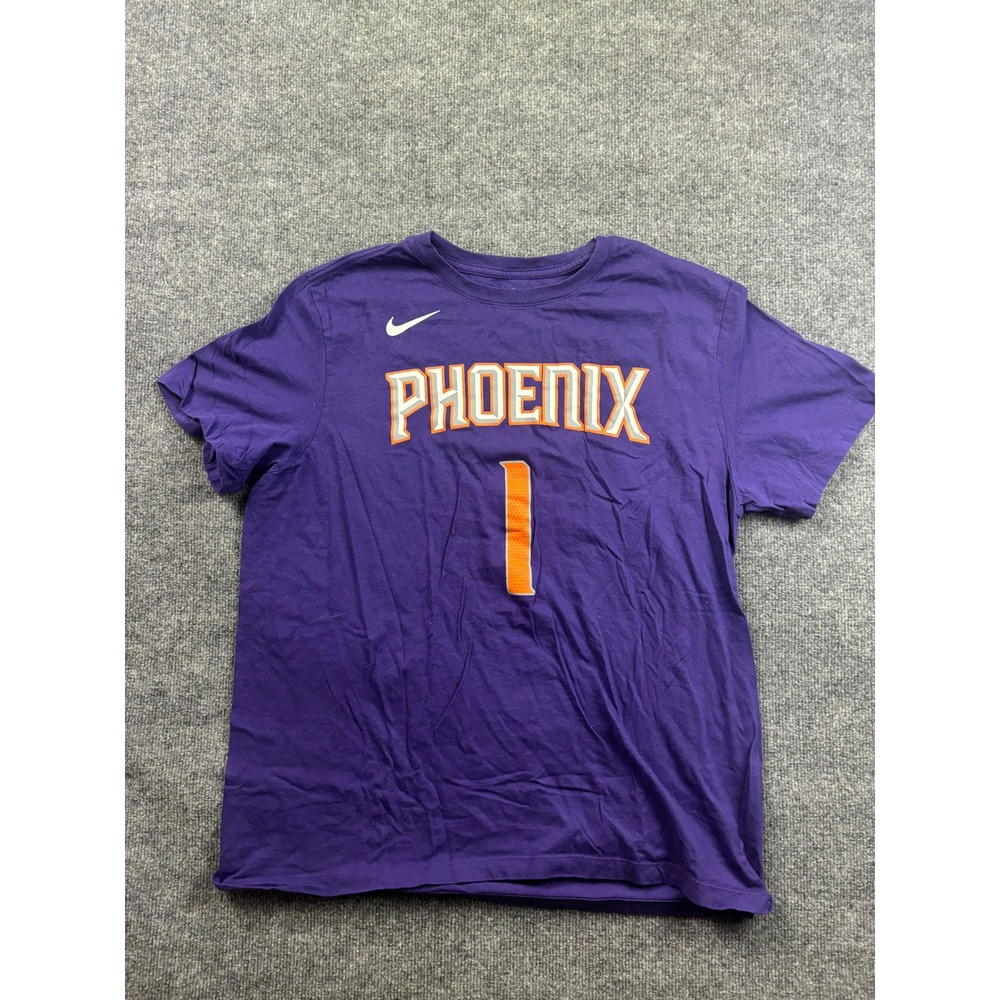 Nike Phoenix Suns T Shirt Mens XL Purple Devin Booker 1 NBA Basketball Tee